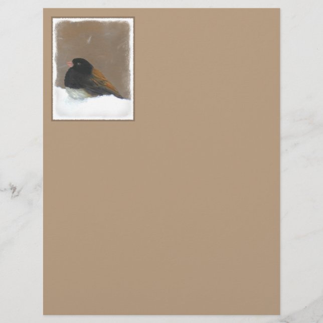 Mit Augen Junco-Malerei - Original Bird Art (Vorderseite)