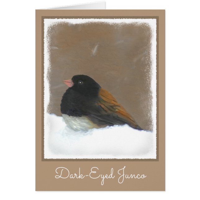 Mit Augen Junco-Malerei - Original Bird Art (Vorne)
