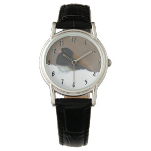 Mit Augen Junco-Malerei - Original Bird Art Armbanduhr