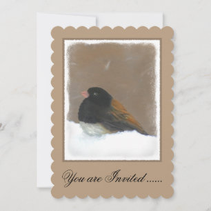 Mit Augen Junco-Malerei - Original Bird Art Einladung