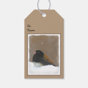 Mit Augen Junco-Malerei - Original Bird Art Geschenkanhänger