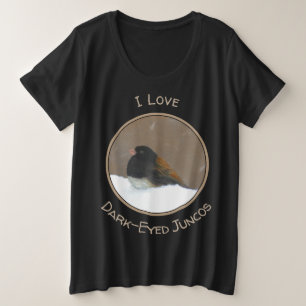 Mit Augen Junco-Malerei - Original Bird Art Große Größe T-Shirt