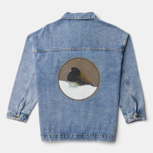 Mit Augen Junco-Malerei - Original Bird Art Jeansjacke