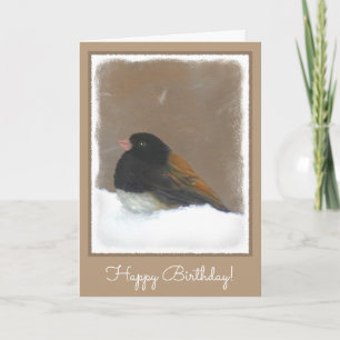Mit Augen Junco-Malerei - Original Bird Art Karte