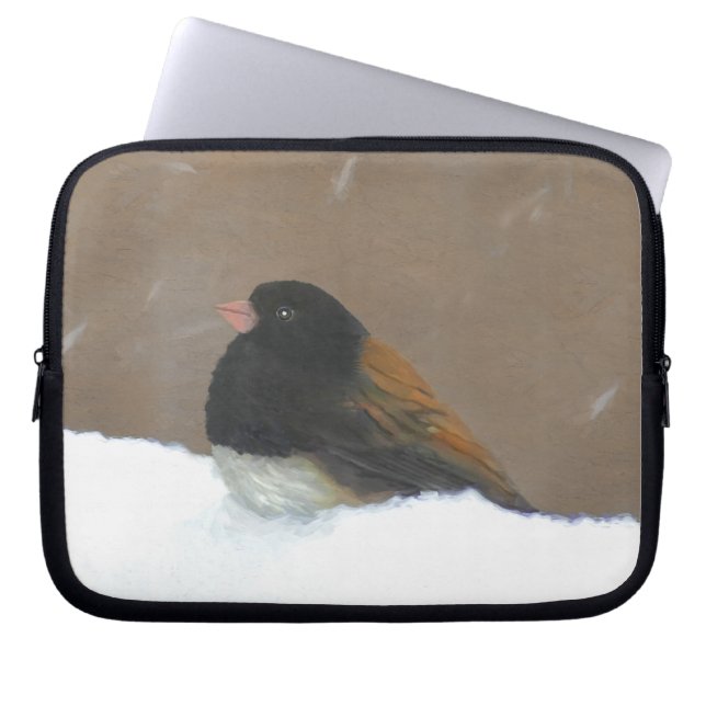 Mit Augen Junco-Malerei - Original Bird Art Laptopschutzhülle (Vorderseite)