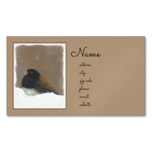 Mit Augen Junco-Malerei - Original Bird Art Magnetische Visitenkarte