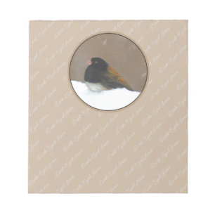 Mit Augen Junco-Malerei - Original Bird Art Notizblock