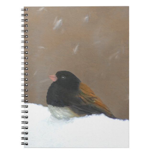 Mit Augen Junco-Malerei - Original Bird Art Notizblock (Vorderseite)