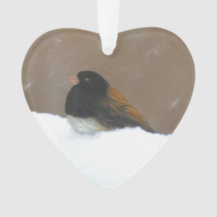 Mit Augen Junco-Malerei - Original Bird Art Ornament