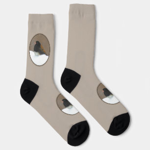 Mit Augen Junco-Malerei - Original Bird Art Socken