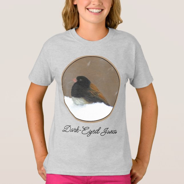Mit Augen Junco-Malerei - Original Bird Art T-Shi T-Shirt (Vorderseite)