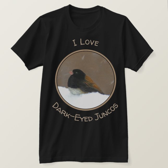 Mit Augen Junco-Malerei - Original Bird Art T-Shirt (Design vorne)