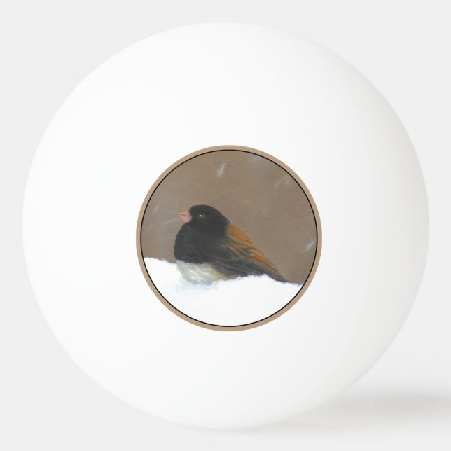 Mit Augen Junco-Malerei - Original Bird Art Tischtennisball (Vorderseite)