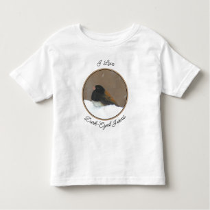 Mit Augen Junco-Malerei - Original Bird Art Toddl Kleinkind T-shirt