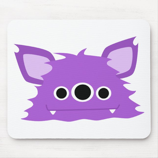 Mit Augen Monster lila drei Mousepad (Vorne)