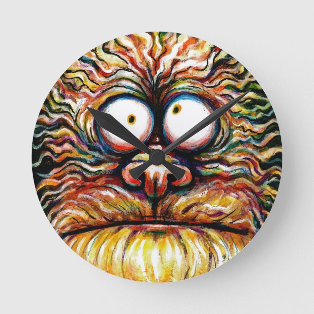 Mit Augen Monster-Uhr Google Runde Wanduhr (Vorderseite)