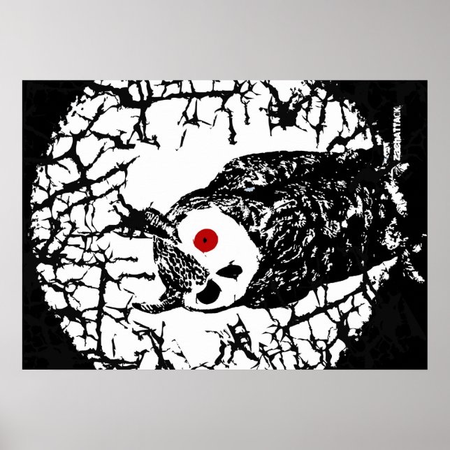 Mit Augen Rot Poster (Vorne)