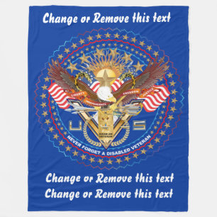 Mit Behinderung amerikanische Veteranen-Ansicht Fleecedecke