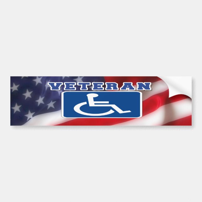 Mit Behinderung behinderte Veteranen USA Autoaufkleber (Vorne)