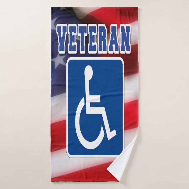 Mit Behinderung behinderte Veteranen USA Badehandtuch (Badehandtuch)