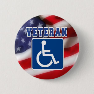 Mit Behinderung behinderte Veteranen USA Button