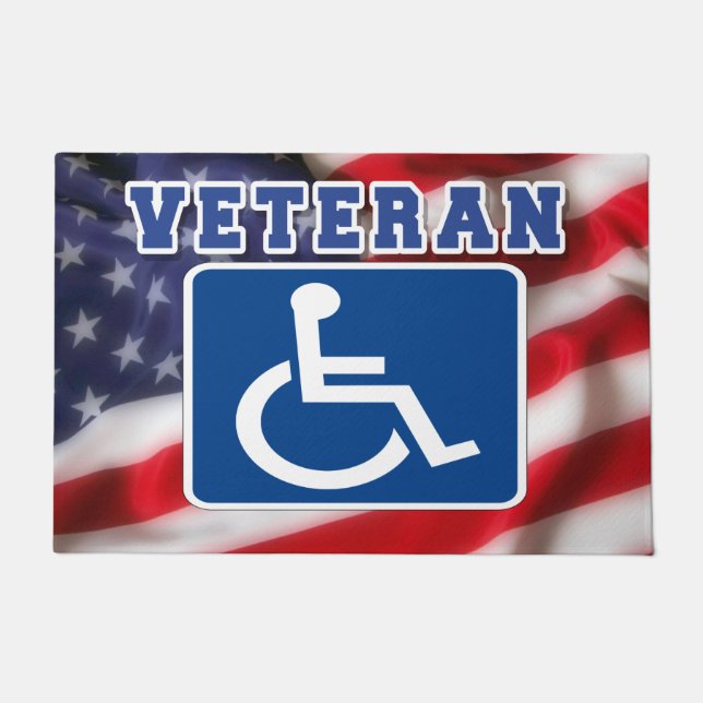 Mit Behinderung behinderte Veteranen USA Fußmatte (Vorderseite)