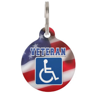 Mit Behinderung behinderte Veteranen USA Haustiermarke