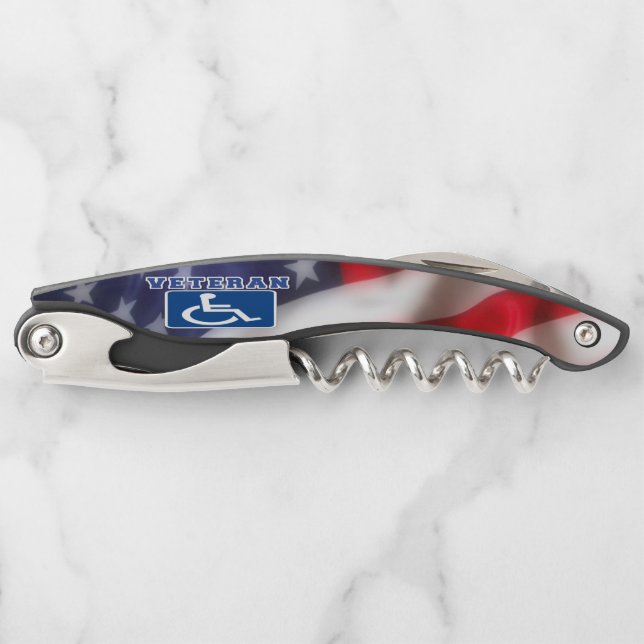 Mit Behinderung behinderte Veteranen USA Kellnermesser (Vorderseite)