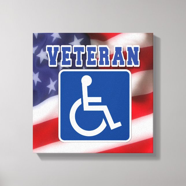Mit Behinderung behinderte Veteranen USA Leinwanddruck (Vorderseite)
