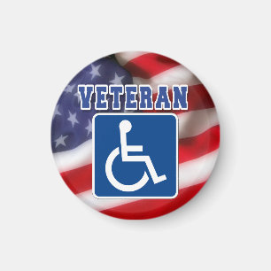 Mit Behinderung behinderte Veteranen USA Magnet