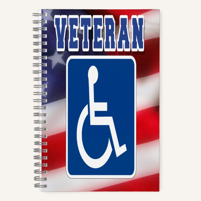 Mit Behinderung behinderte Veteranen USA Notizbuch (Vorderseite)