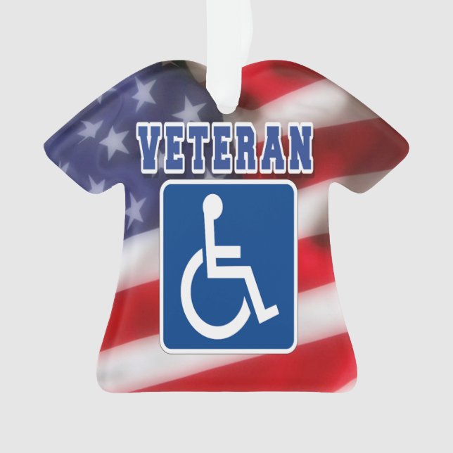 Mit Behinderung behinderte Veteranen USA Ornament (Vorderseite)