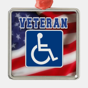 Mit Behinderung behinderte Veteranen USA Ornament Aus Metall
