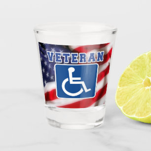 Mit Behinderung behinderte Veteranen USA Schnapsglas