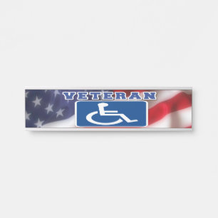 Mit Behinderung behinderte Veteranen USA Türschild