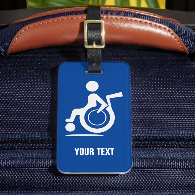 Mit Behinderung Behindertensymbol Gepäckanhänger (Vorderseite Insitu 2)