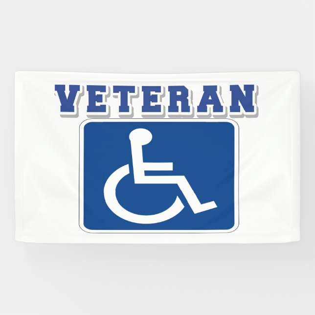 Mit Behinderung behinderter Veteran Banner (Horizontal)