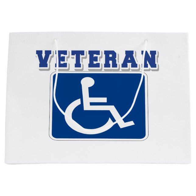 Mit Behinderung behinderter Veteran Große Geschenktüte (Vorderseite)