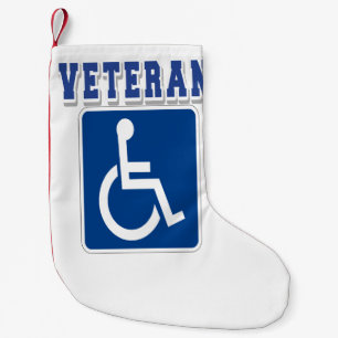 Mit Behinderung behinderter Veteran Kleiner Weihnachtsstrumpf