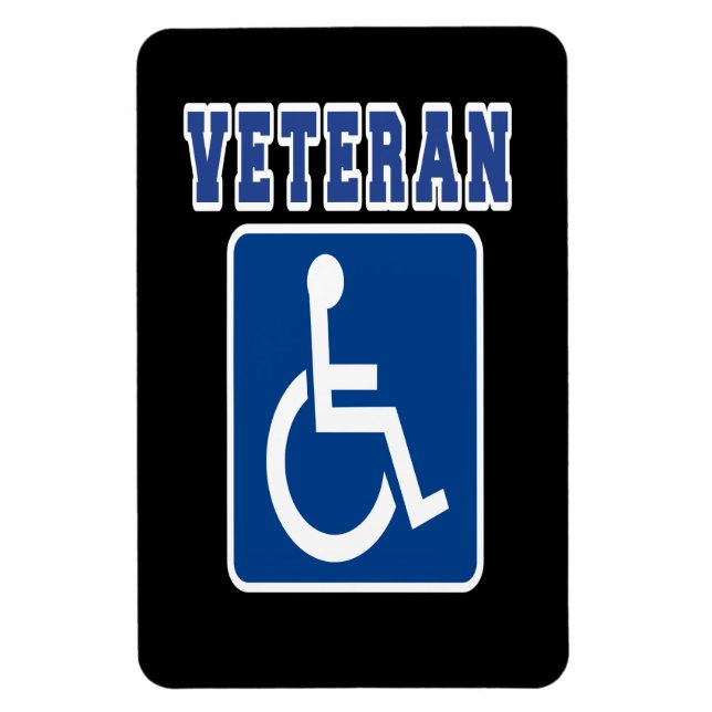 Mit Behinderung behinderter Veteran Magnet (Vertikal)