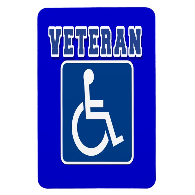 Mit Behinderung behinderter Veteran Magnet (Vertikal)