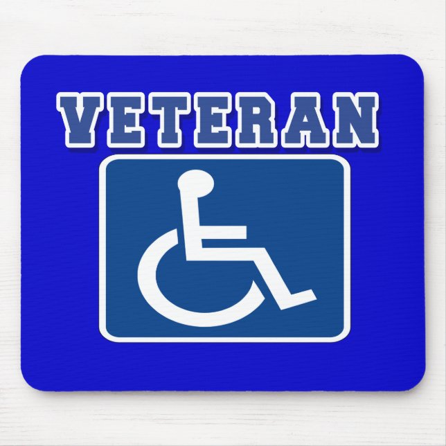 Mit Behinderung behinderter Veteran Mousepad (Vorne)