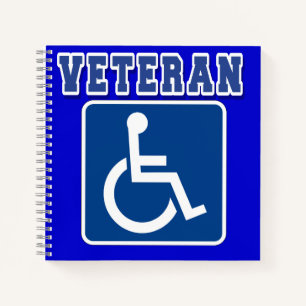 Mit Behinderung behinderter Veteran Notizbuch