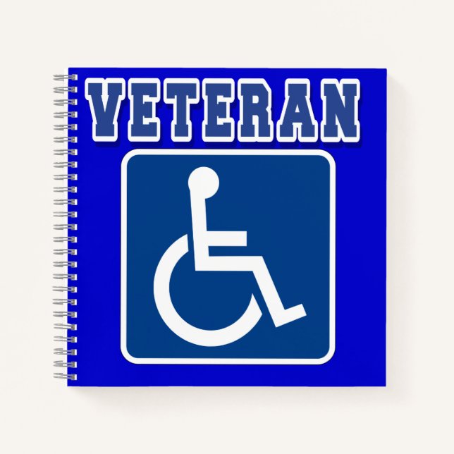 Mit Behinderung behinderter Veteran Notizbuch (Vorderseite)