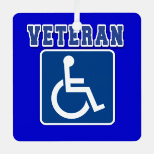 Mit Behinderung behinderter Veteran Ornament Aus Metall