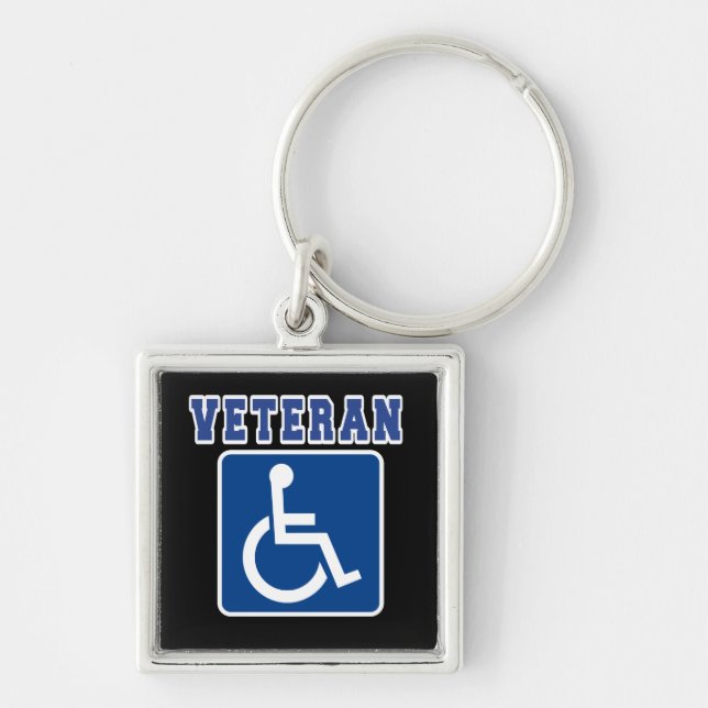 Mit Behinderung behinderter Veteran Schlüsselanhänger (Vorne)