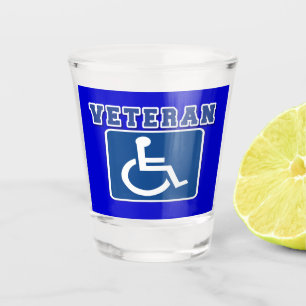 Mit Behinderung behinderter Veteran Schnapsglas