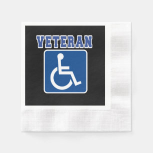 Mit Behinderung behinderter Veteran Serviette