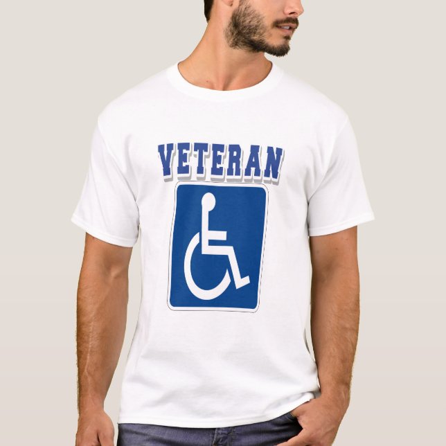 Mit Behinderung behinderter Veteran T-Shirt (Vorderseite)