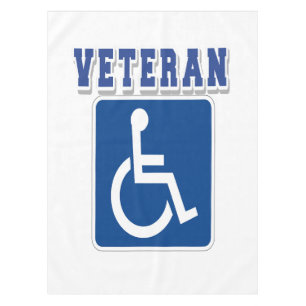 Mit Behinderung behinderter Veteran Tischdecke
